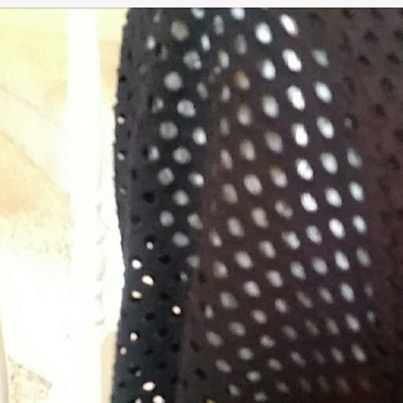 Black mesh 3/4 sleeve cocktail dress - Picture 2 of 4